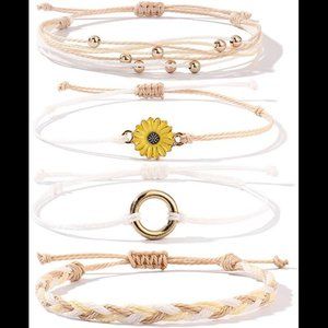Charming Wheat Sunflower String Bracelets